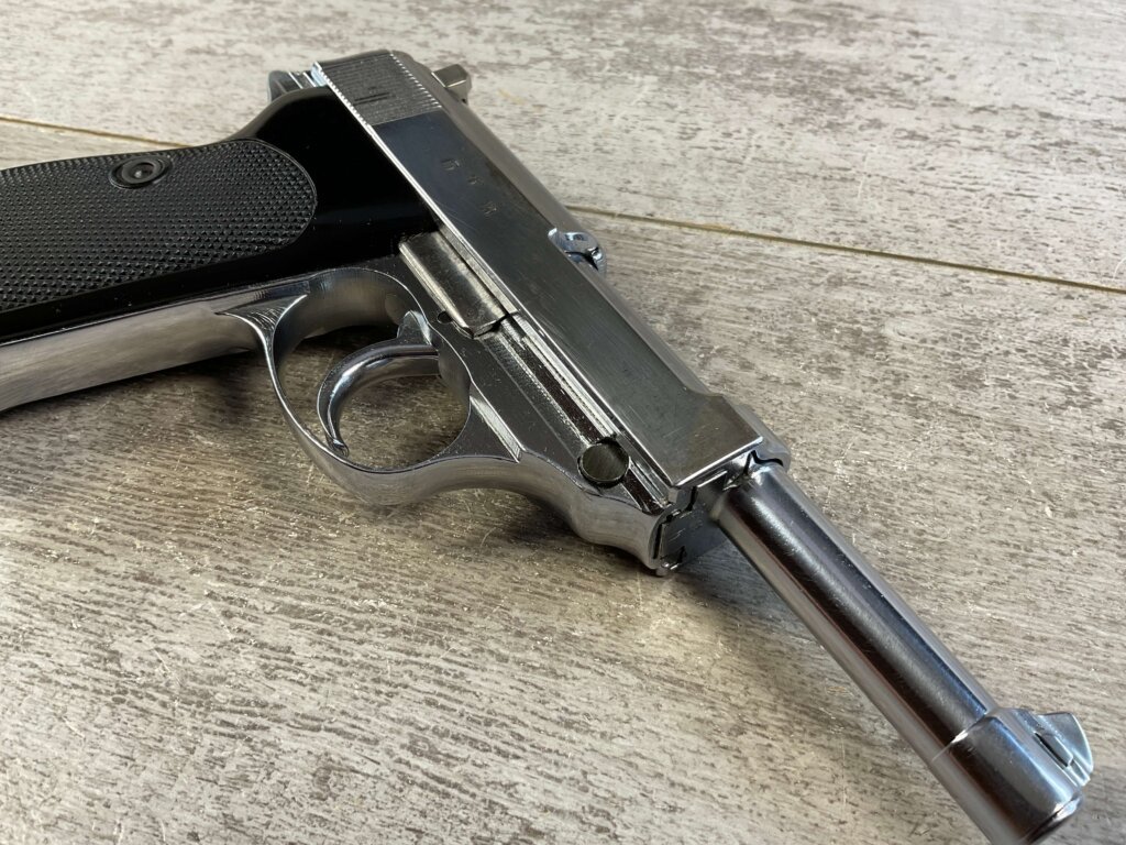 WALTHER AC43 P38 9MM SEMI AUTO PISTOL, NICKEL FINISH #6-05109-PF