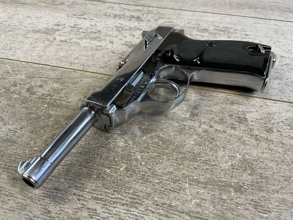 WALTHER AC43 P38 9MM SEMI AUTO PISTOL, NICKEL FINISH #6-05109-PF