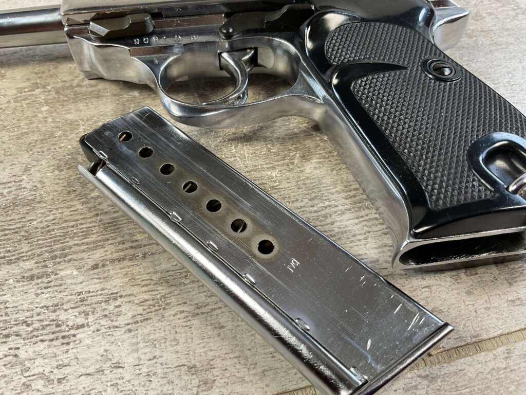 WALTHER AC43 P38 9MM SEMI AUTO PISTOL, NICKEL FINISH #6-05109-PF