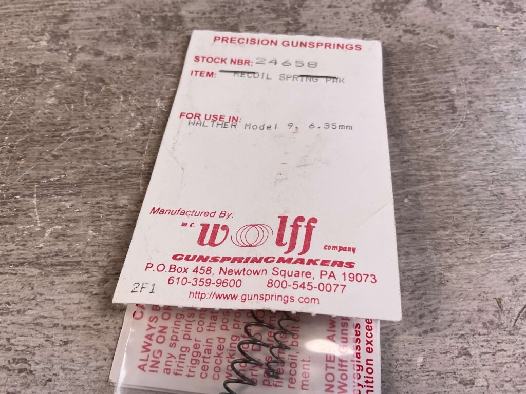 WALTHER MODEL 9 .25ACP POCKET PISTOL #6-05110-PF