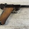 MAUSER INTERARMS AMERICAN EAGLE 4" .30 LUGER (7.65X21) P08 LUGER IN WOODEN DISPLAY CASE #6-06009-PF