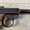 MAUSER INTERARMS AMERICAN EAGLE 4" .30 LUGER (7.65X21) P08 LUGER IN WOODEN DISPLAY CASE #6-06009-PF