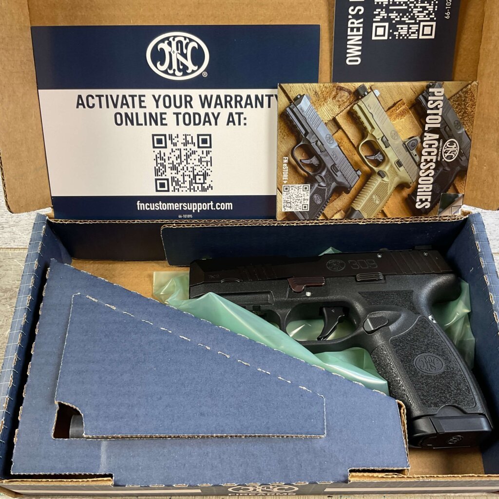 FN 309 9MM SEMI AUTO PISTOL, BLACK, NEW IN BOX #6-06003-PF