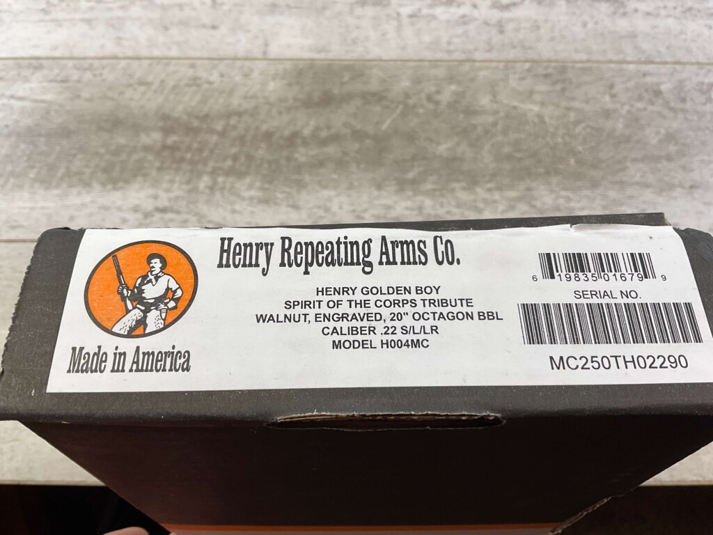 HENRY USMC SPIRIT OF THE CORPS TRIBUTE EDITION .22LR RIFLE, NEW #6-06007-PF