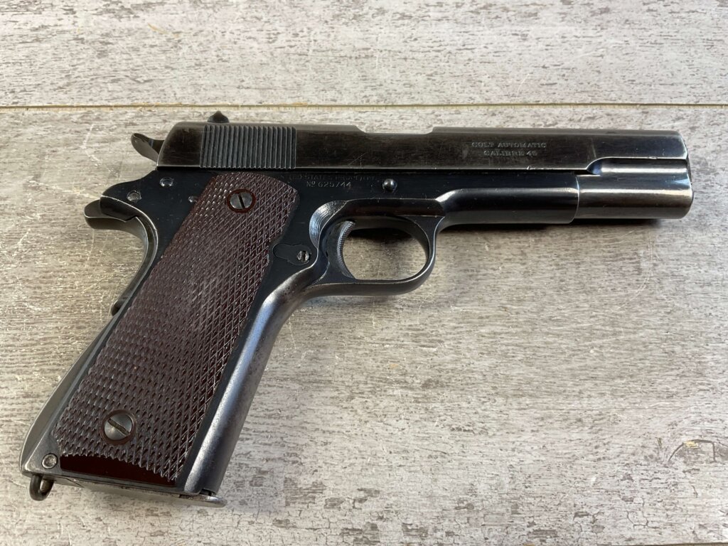 COLT 1911A1 .45 ACP SEMI AUTO PISTOL W/ BOYT HOLSTER, 1919 MFR #6-06021-PF