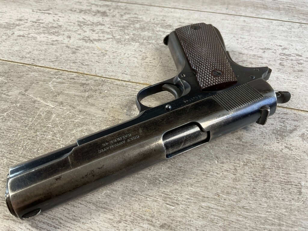 COLT 1911A1 .45 ACP SEMI AUTO PISTOL W/ BOYT HOLSTER, 1919 MFR #6-06021-PF