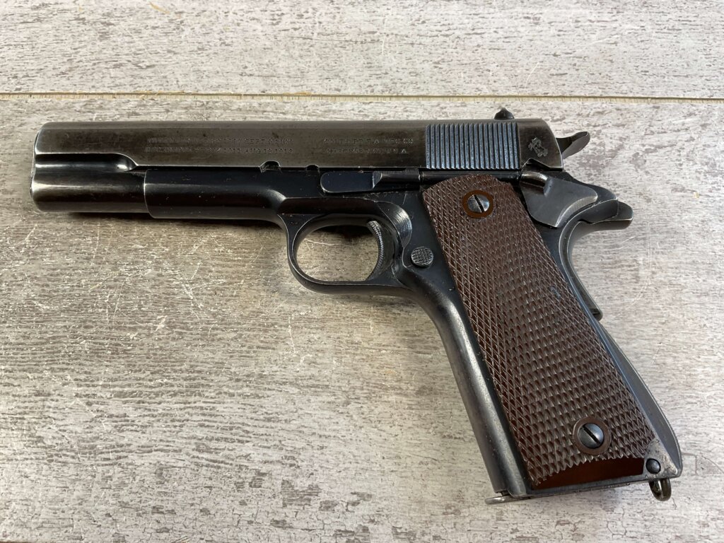 COLT 1911A1 .45 ACP SEMI AUTO PISTOL W/ BOYT HOLSTER, 1919 MFR #6-06021-PF