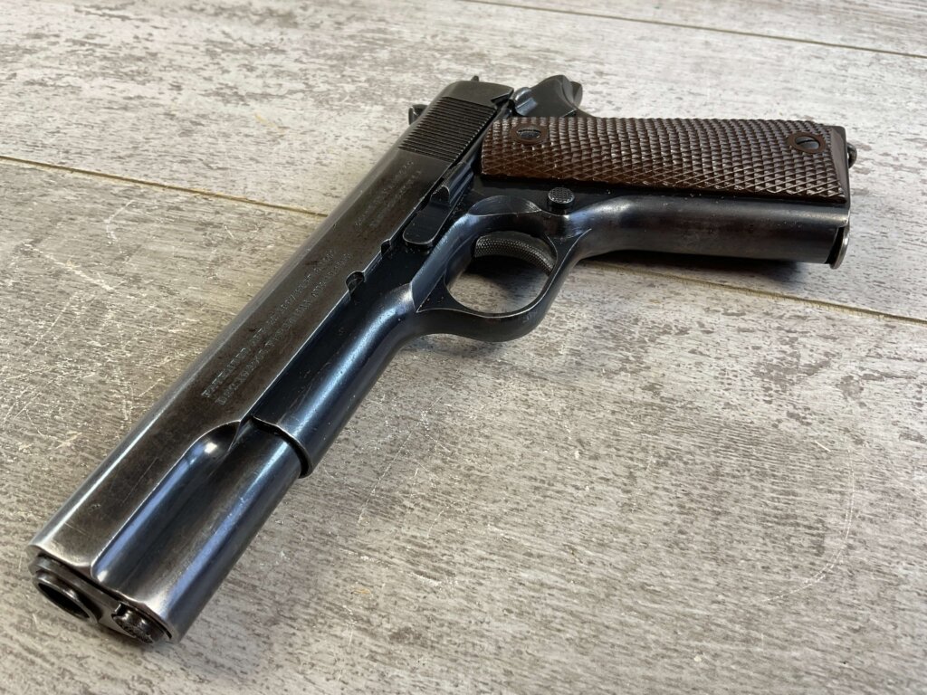 COLT 1911A1 .45 ACP SEMI AUTO PISTOL W/ BOYT HOLSTER, 1919 MFR #6-06021-PF