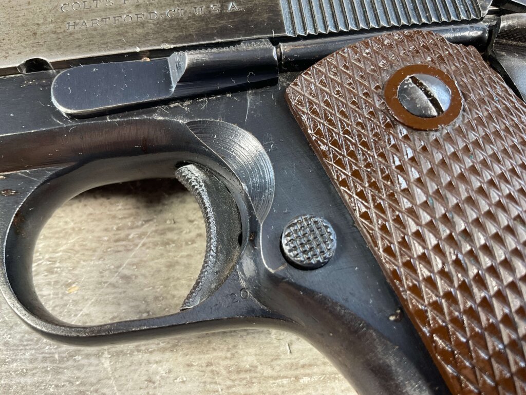 COLT 1911A1 .45 ACP SEMI AUTO PISTOL W/ BOYT HOLSTER, 1919 MFR #6-06021-PF