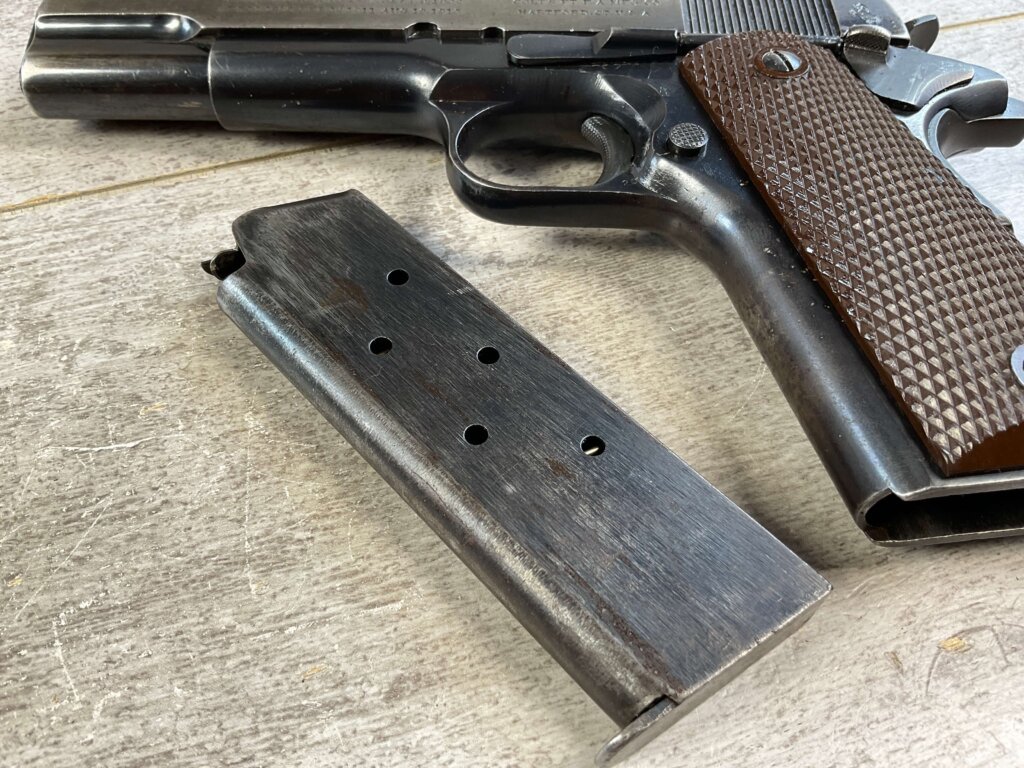COLT 1911A1 .45 ACP SEMI AUTO PISTOL W/ BOYT HOLSTER, 1919 MFR #6-06021-PF