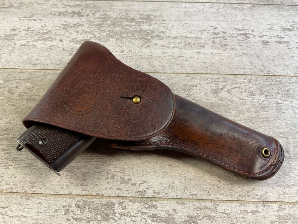 COLT 1911A1 .45 ACP SEMI AUTO PISTOL W/ BOYT HOLSTER, 1919 MFR #6-06021-PF