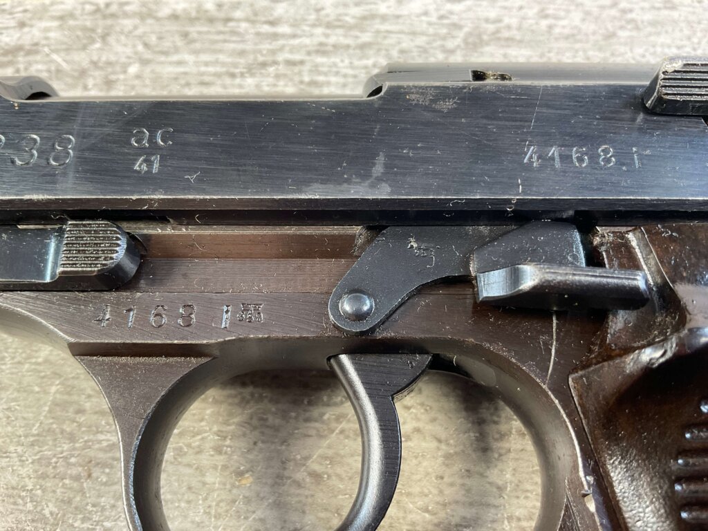 WALTHER AC41 P38 SEMI AUTO PISTOL HIGH POLISH, RIG #6-06023-PF