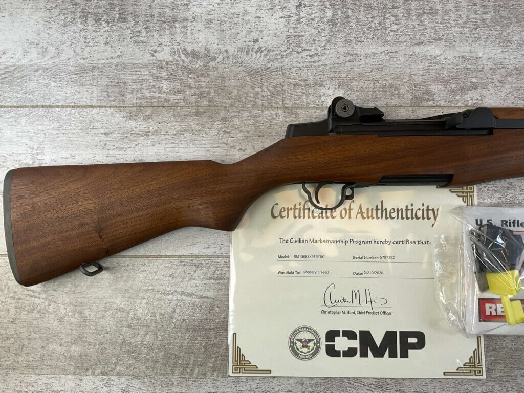 H&R ARMS CO EXPERT GRADE M1 GARAND .308 SEMI AUTO CMP RIFLE, 1956 MFR RECEIVER #6-06012-PF