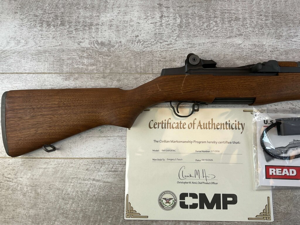 H&R ARMS CO EXPERT GRADE M1 GARAND 30-06 SEMI AUTO CMP RIFLE, 1955 MFR RECEIVER #6-06013-PF
