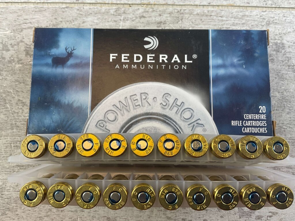 FEDERAL POWER-SHOK 243 WIN., 80 GR. SP AMMO, FULL BOX, JAMES EARL JONES COLLECTION #5-11153-PF
