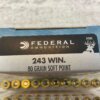 FEDERAL POWER-SHOK 243 WIN., 80 GR. SP AMMO, FULL BOX, JAMES EARL JONES COLLECTION #5-11153-PF