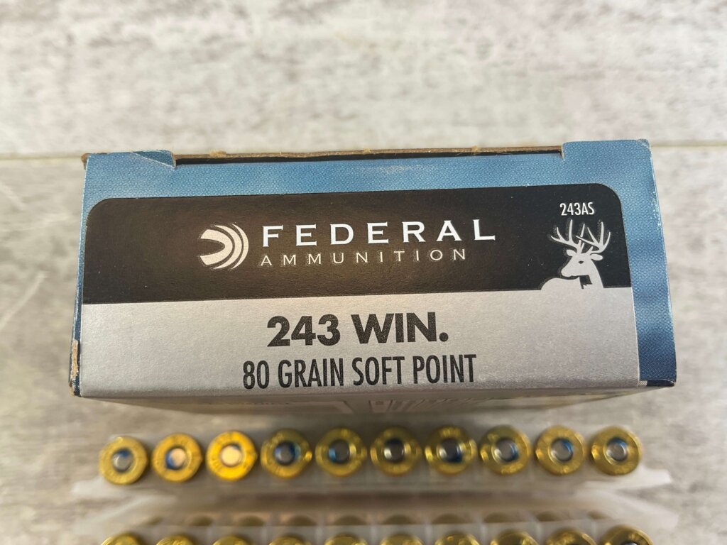 FEDERAL POWER-SHOK 243 WIN., 80 GR. SP AMMO, FULL BOX, JAMES EARL JONES COLLECTION #5-11153-PF