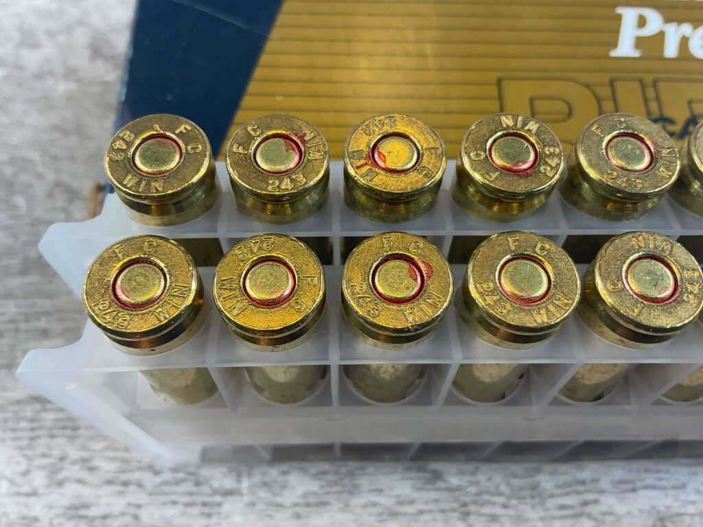 FEDERAL PREMIUM 243 WIN., 70 GR. SPEER TNT HP AMMO, FULL BOX, JAMES EARL JONES COLLECTION #5-11155-PF