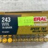 FEDERAL PREMIUM 243 WIN., 70 GR. SPEER TNT HP AMMO, FULL BOX, JAMES EARL JONES COLLECTION #5-11155-PF