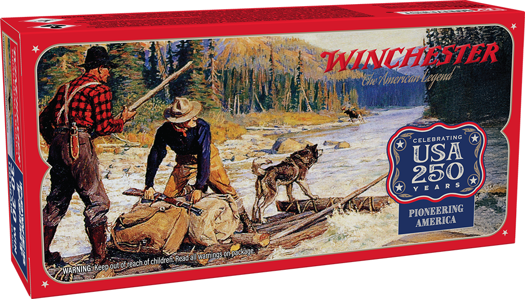 WINCHESTER USA 250TH LIMITED EDITION COMMEMORATIVE SERIES 30-30 WIN. AMMO, 170 GR. PP JSP, FULL & NEW BOX #USA250-30-30WIN