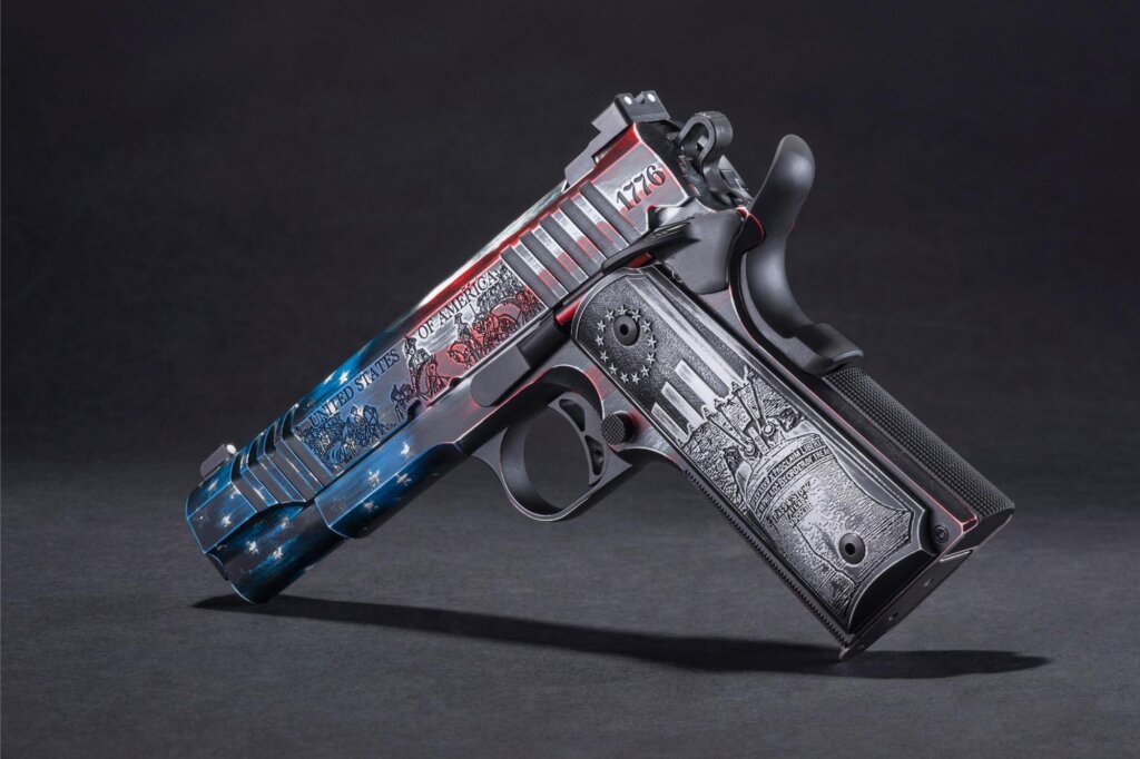 AUTO-ORDNANCE USA 250TH ANNIVERSARY "FOUNDING FATHERS" SPECIAL EDITION 1911 .45 ACP, 7-ROUND PISTOL, NEW & NEVER FIRED #6-07020-PF
