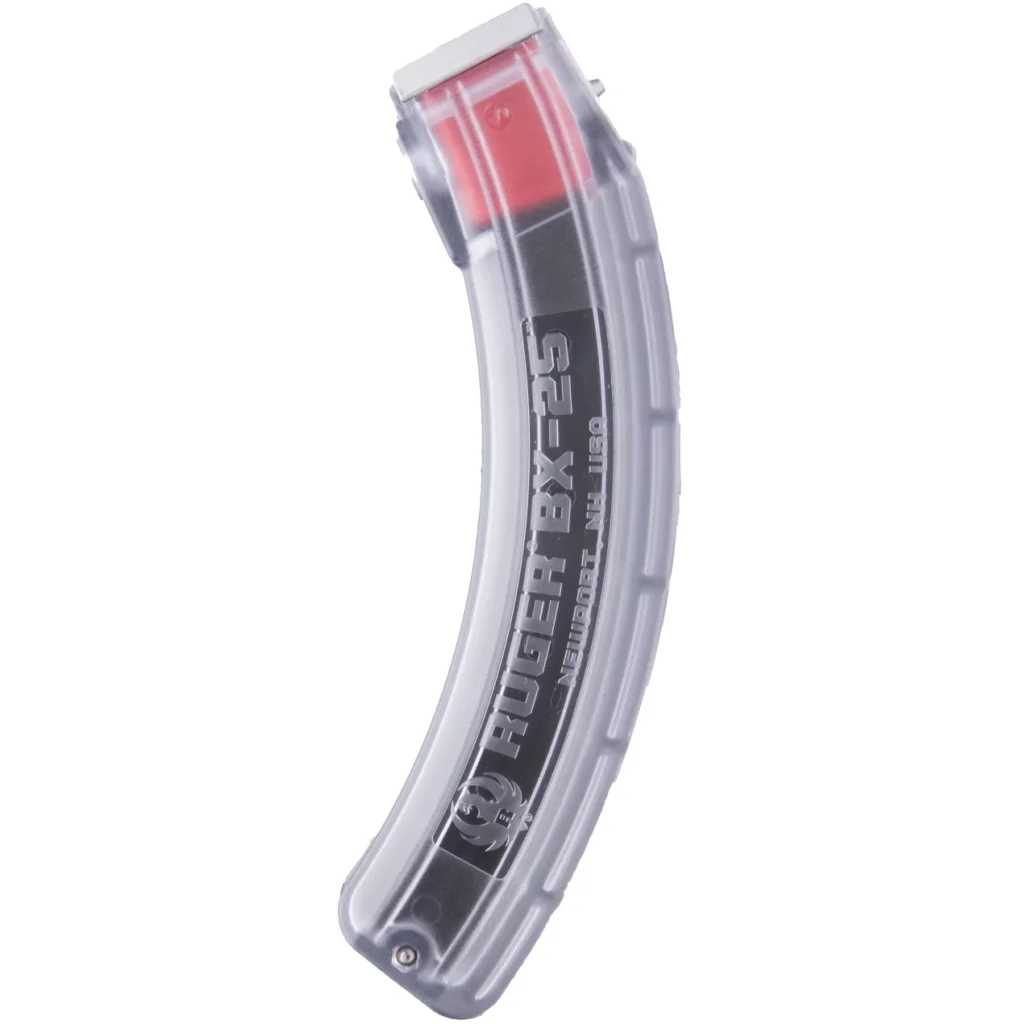 RUGER BX-25 10/22 22 LR 25-ROUND MAGAZINE, CLEAR-SIDED, NEW #6-07021-PF
