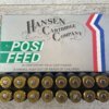 HANSEN CARTRIDGE CO. 243 WIN., 100 GR. POSI-FEED SP AMMO, FULL BOX, JAMES EARL JONES COLLECTION #5-11157-PF