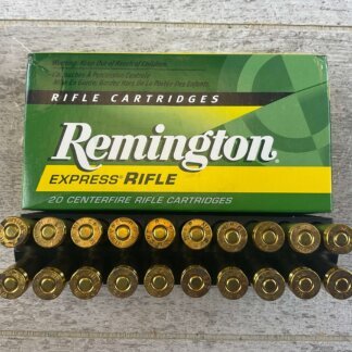 REMINGTON EXPRESS RIFLE 243 WIN., 80 GR. PSP AMMO, FULL BOX, JAMES EARL JONES COLLECTION #5-11158-PF