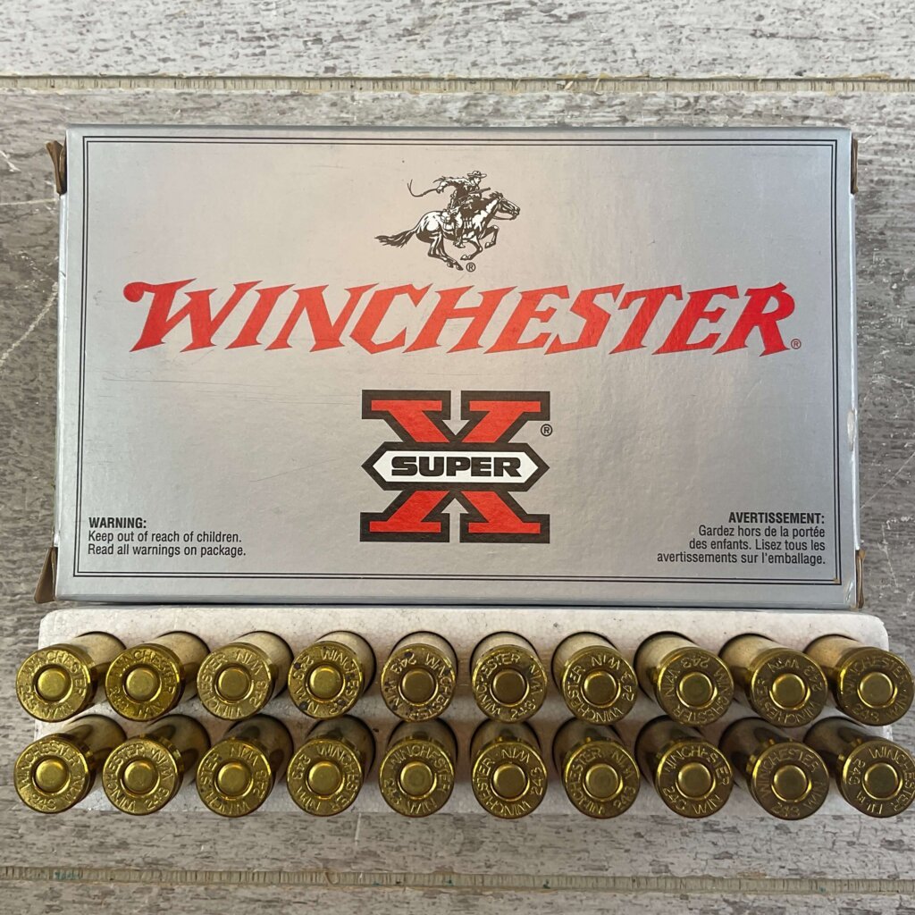 WINCHESTER SUPER-X 243 WIN., 80 GR PSP AMMO, FULL BOX, JAMES EARL JONES COLLECTION #5-11161-PF