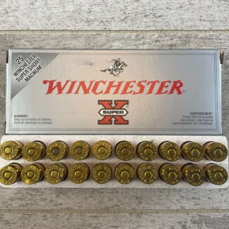 WINCHESTER SUPER-X 25 WSSM, 120 GR. POSITIVE EXPANDING POINT AMMO, FULL BOX, JAMES EARL JONES COLLECTION #5-11164-PF