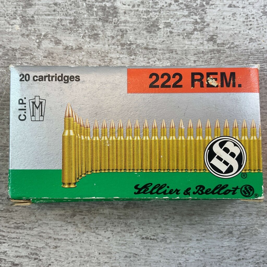SELLIER & BELLOT 222 REM., 2913 SOFT POINT 50 GR. AMMO, MADE IN CZECH REPUBLIC, QTY 19, JAMES EARL JONES COLLECTION #5-11130-PF