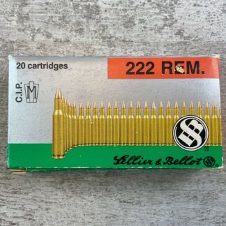SELLIER & BELLOT 222 REM., 2913 SOFT POINT 50 GR. AMMO, MADE IN CZECH REPUBLIC, QTY 19, JAMES EARL JONES COLLECTION #5-11130-PF