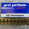 PRVI PARTIZAN 222 REM., SP 50 GR. AMMO, FULL BOX (QTY 20), JAMES EARL JONES COLLECTION #5-11131-PF