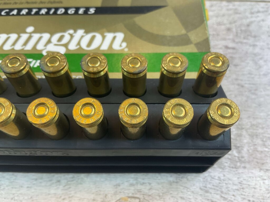REMINGTON PREMIER ACCUTIP 222 REM., 50 GR. ACCUTIP V-BOAT TAIL AMMO, FULL BOX (QTY 20), JAMES EARL JONES COLLECTION #5-11134-PF
