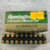 REMINGTON PREMIER ACCUTIP 222 REM., 50 GR. ACCUTIP V-BOAT TAIL AMMO, FULL BOX (QTY 20), JAMES EARL JONES COLLECTION #5-11134-PF