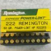 REMINGTON EXPRESS POWER-LOKT 222 REM., 50 GR. HP AMMO, QTY 19, JAMES EARL JONES COLLECTION #5-11135-PF