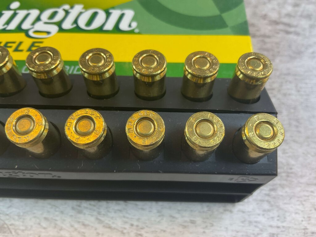 REMINGTON EXPRESS RIFLE 222 REM., 50 GR. PSP AMMO, FULL BOX (QTY 20), JAMES EARL JONES COLLECTION #5-11136-PF