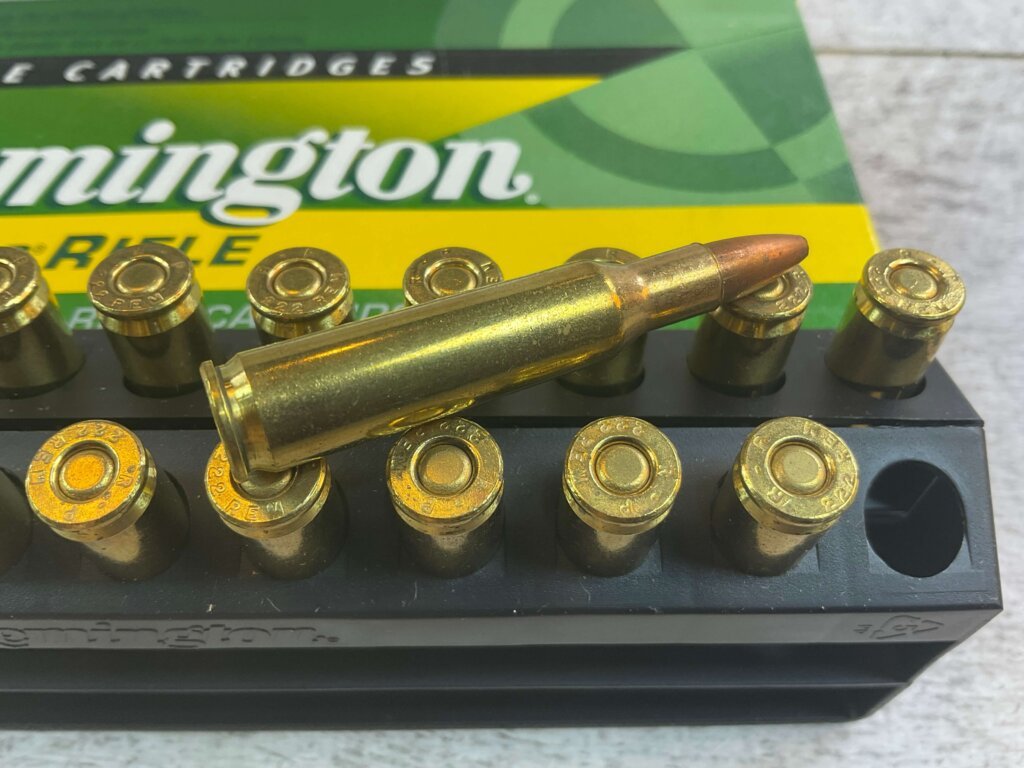REMINGTON EXPRESS RIFLE 222 REM., 50 GR. PSP AMMO, FULL BOX (QTY 20), JAMES EARL JONES COLLECTION #5-11136-PF