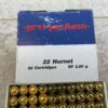 PRVI PARTIZAN 22 HORNET, 45 GR. SP AMMO, FULL BOX (QTY 50), JAMES EARL JONES COLLECTION #5-11137-PF