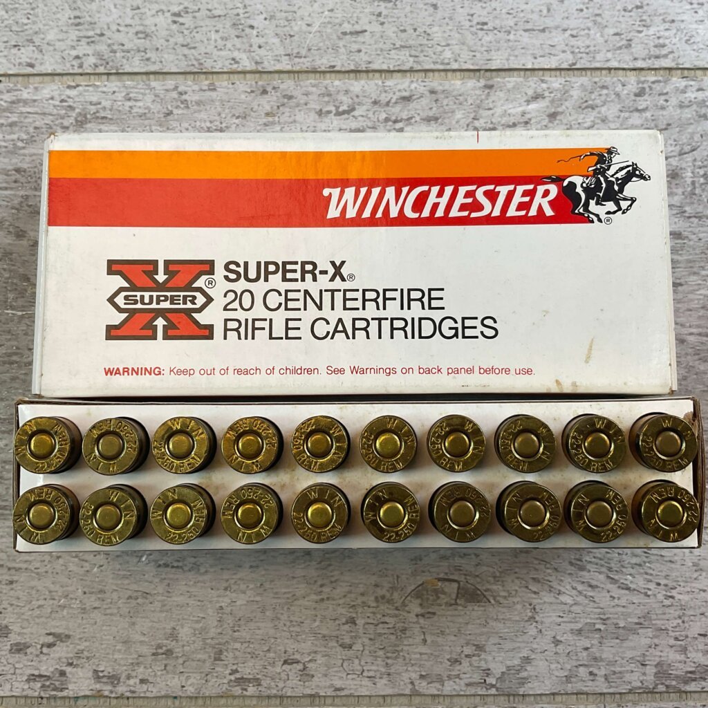 WINCHESTER 22-250 REMINGTON, 55 GR. PSP AMMO, FULL BOX (QTY 20), JAMES EARL JONES COLLECTION #5-11138-PF