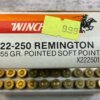 WINCHESTER 22-250 REMINGTON, 55 GR. PSP AMMO, FULL BOX (QTY 20), JAMES EARL JONES COLLECTION #5-11138-PF