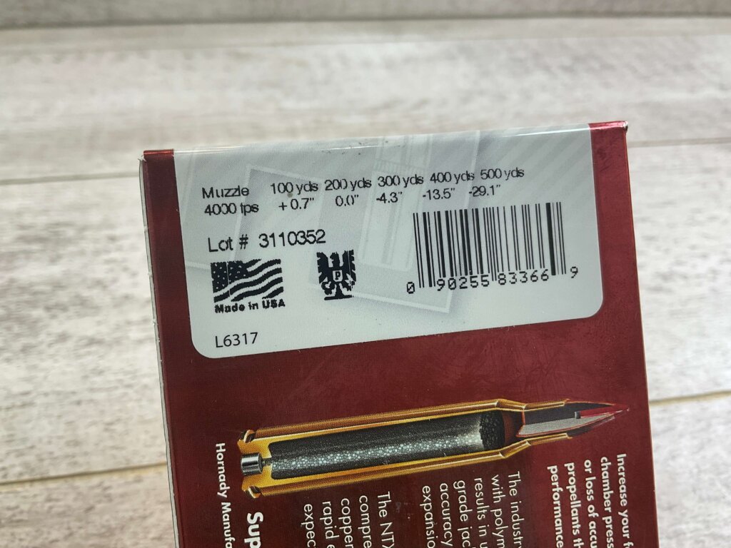 HORNADY SUPERFORMANCE VARMINT 22-250 REMINGTON, 50 GR. V-MAX AMMO, FULL BOX (QTY 20), JAMES EARL JONES COLLECTION #5-11142-PF