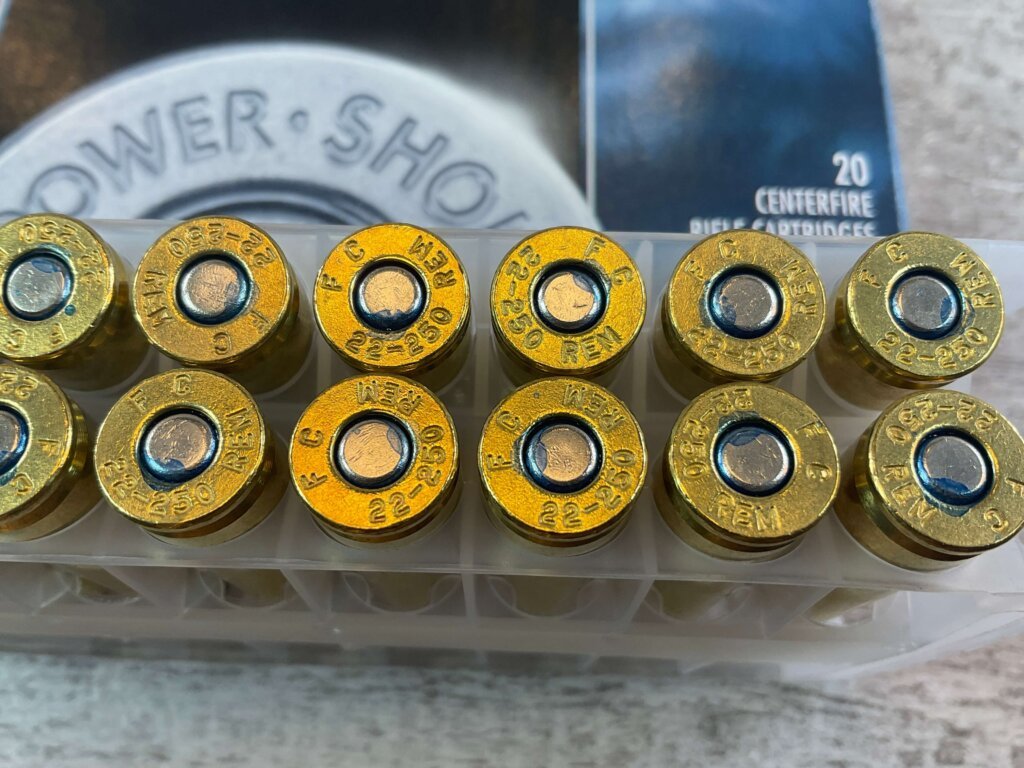 FEDERAL POWER-SHOK 22-250 REMINGTON, 55 GR. SP AMMO, FULL BOX (QTY 20), JAMES EARL JONES COLLECTION #5-11143-PF