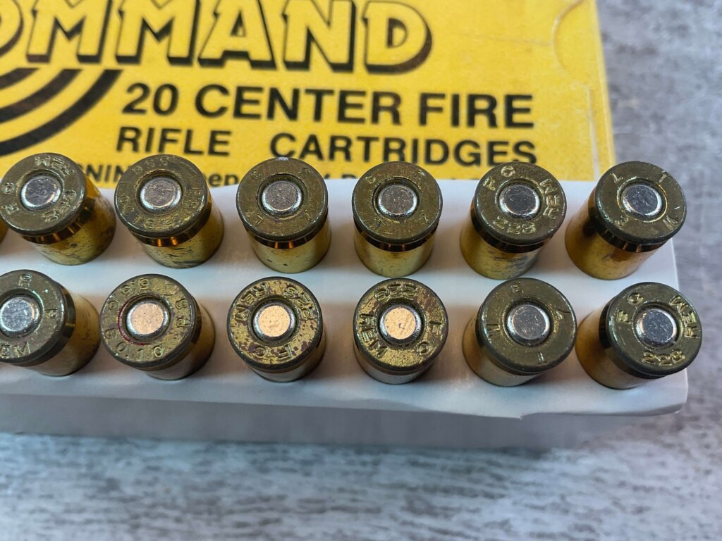 COMMAND .223 CAL, 55 GR. JSP, MIXED AMMO, FULL VINTAGE BOX (QTY 20), JAMES EARL JONES COLLECTION #5-11147-PF