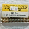 COMMAND .223 CAL, 55 GR. JSP, MIXED AMMO, FULL VINTAGE BOX (QTY 20), JAMES EARL JONES COLLECTION #5-11147-PF