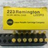 UMC .223 REMINGTON, 55 GR. METAL CASE AMMO, QTY 14, JAMES EARL JONES COLLECTION #5-11148-PF