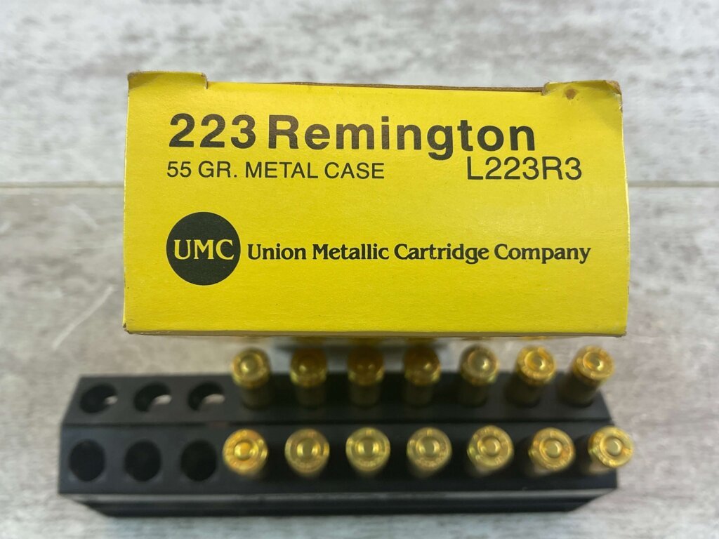 UMC .223 REMINGTON, 55 GR. METAL CASE AMMO, QTY 14, JAMES EARL JONES COLLECTION #5-11148-PF