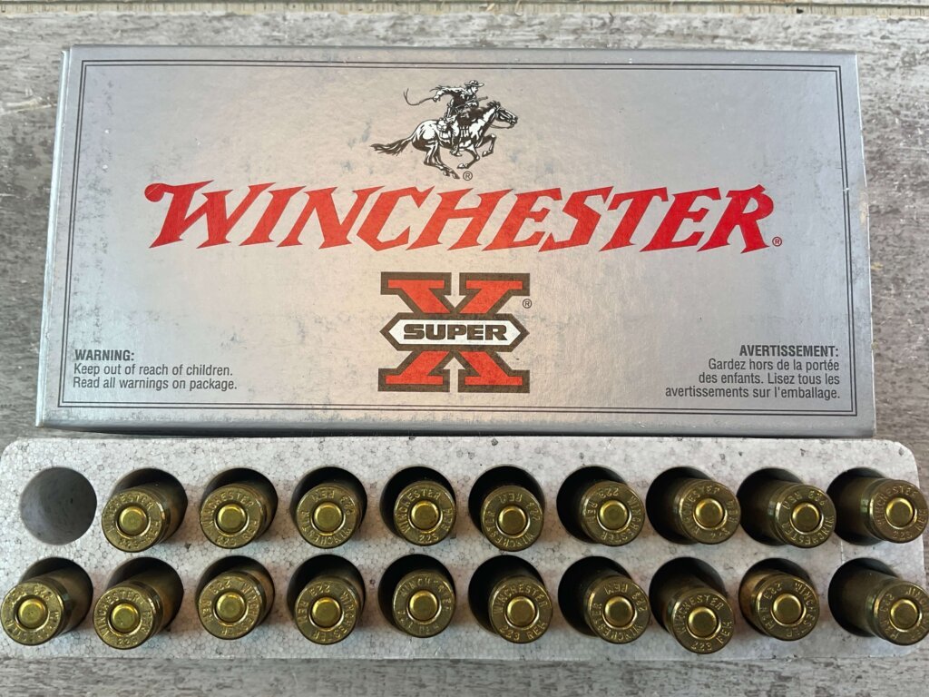 WINCHESTER SUPER-X .223 REMINGTON, 64 GR. PP AMMO, QTY 19, JAMES EARL JONES COLLECTION #5-11149-PF