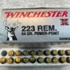 WINCHESTER SUPER-X .223 REMINGTON, 64 GR. PP AMMO, QTY 19, JAMES EARL JONES COLLECTION #5-11149-PF