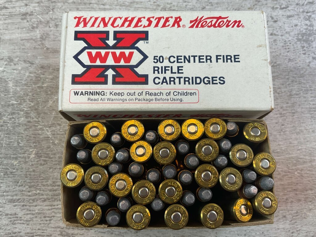 WINCHESTER WESTERN 25-20 WIN. 86 GR. SP AMMO, FULL BOX, JAMES EARL JONES COLLECTION #5-11165-PF